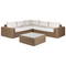 Beliani PALERMO - Loungeset - Bruin - PE rotan