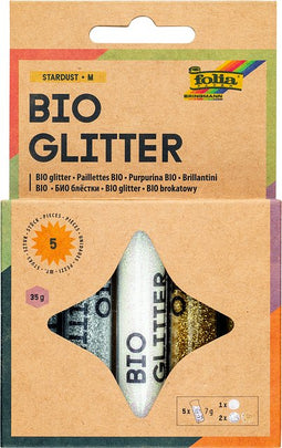 Folia Paper - Glitterpoeder bio folia dust 7gr 5 stuks 3kl | Pak a 5 tube | 6 stuks