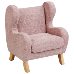 Beliani FARUM - Kinderfauteuil - Lichtroze - Bouclé