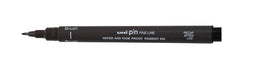 Uni-ball - Fineliner pin brush fijn donkergrijs | 12 stuks