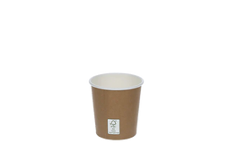Klika - Kartonnen koffiebeker 120cc 4oz Ø63mm kraft bruin FSC®Mix | 1000 stuks