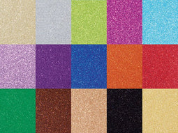 Folia Paper - Glitterkarton folia 50x70cm 300gr 15vel 15kleuren