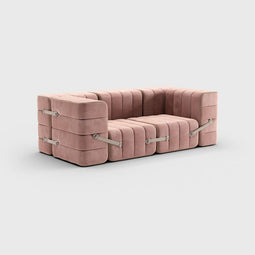 Curt-set 7 - E.g. Flexible 2-seater With Armrests - Barcelona - Lotus - V3347/24 (rose)