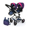 Poppenwagen NO NAME 26254AA Blauw Tweeling