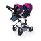 Poppenwagen NO NAME 26254AA Blauw Tweeling