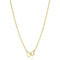 Goudkleurige Ketting met Twee Verbonden Hartjes - 40-45cm