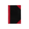 Bantex - Notitieboek zwart/rood A5 lijn 70gr 96vel | 1 stuk | 6 stuks