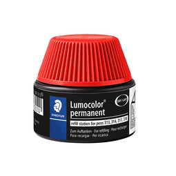 Staedtler - Viltstiftvulling lumocolor permanent rd | Stuk a 15 milliliter | 4 stuks