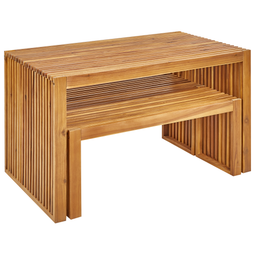 Beliani BELLANO - Tuinset 4-zits - Lichthout - Acaciahout