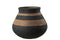 J-Line Vaas Laag Keramiek Zwart Bruin Large Kenia