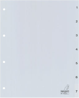Kangaro - Tabbladen 4-gaats G407C 1-7 genummerd grijs PP