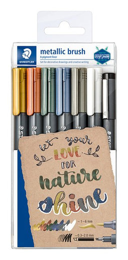 Staedtler - Brushpen metallic etui à 7 kleuren | Etui a 7 stuk | 180 stuks