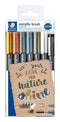 Staedtler - Brushpen metallic etui à 7 kleuren | Etui a 7 stuk | 180 stuks