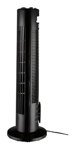 SILVERCREST® Torenventilator, 3 snelheden, 50 W zwart- 3 modi: laag, gemiddeld, hoog Apart inschakel