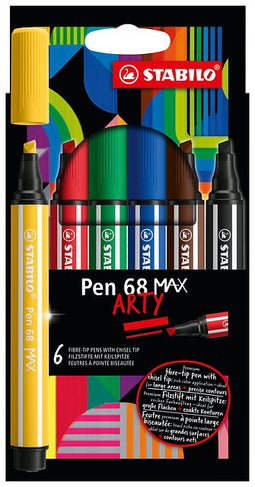 Stabilo - Viltstift pen 68/6 max arty 6st assorti | Etui a 6 stuk | 6 stuks