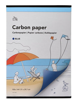 Qbasic - Carbonpapier A4 21x29,7cm 100x blauw | Pak a 100 vel | 10 stuks