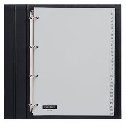 Quantore - Tabbladen 4-gaats 1-31 genummerd grijs PP