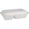 Depa® - ® Bak | Bagasse (suikerrietpulp) | 2-vaks | 1000ml | maaltijdbox | 25x16x6cm | wit | 50 stuks