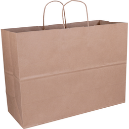 Klika - Tas | Kraftpapier | gedraaid papieren koord | 45x 17x33cm | draagtas | bruin | 100 stuks