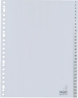 Kangaro - Tabbladen 23-gaats G431CM 1-31 genummerd grijs PP