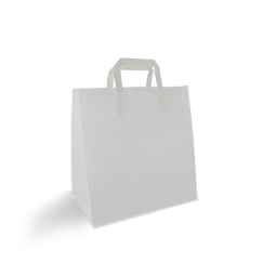 Klika - Papieren draagtassen Middel Wit 26+17x27cm BIO | 250 stuks