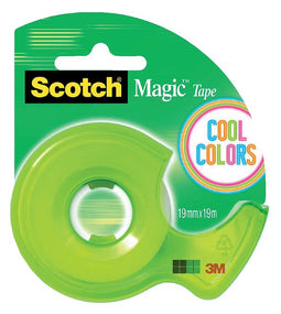 Scotch - Plakband 810 19mmx19m onzichtbaar + afroller in Cool Colors