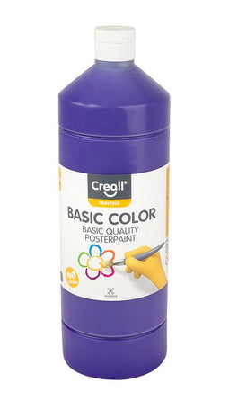 Creall - Plakkaatverf basic 09 violet 1000ml | 1 fles | 6 stuks