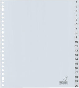 Kangaro - Tabbladen 23-gaats G420CM-B 1-20 genummerd breed PP