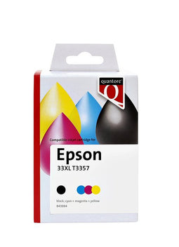 Quantore - Inktcartridge T3357 zwart + 3 kleuren