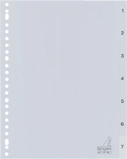 Kangaro - Tabbladen 23-gaats G407CM 1-7 genummerd grijs PP