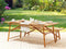 Beliani TINDARI - Tuintafel - Lichthout - Bamboe