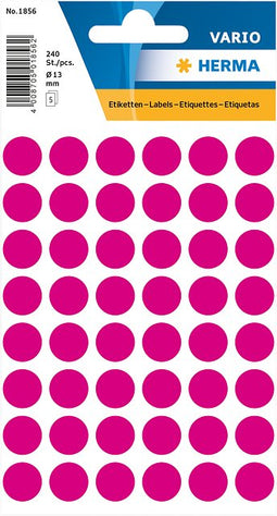 HERMA - Etiket 1856 rond 13mm roze 240 stuks