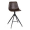 Monaco Counter Chair - Counter Chair In Pu, Brown With Black Legs, Hn1227