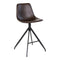 Monaco Counter Chair - Counter Chair In Pu, Brown With Black Legs, Hn1227