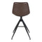 Monaco Counter Chair - Counter Chair In Pu, Brown With Black Legs, Hn1227
