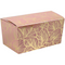 Klika - Ballotin | Leafs | karton + PP + PET | 500gr | 70x132x76mm | roze/goud | 25 stuks