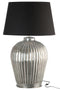 Lamp Base+shade Ribbed Aluminium Grey/black Large 56x56x92cm