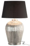 Lamp Base+shade Ribbed Aluminium Grey/black Large 56x56x92cm