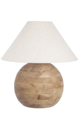 Lampbase Ball Wood Natural Large