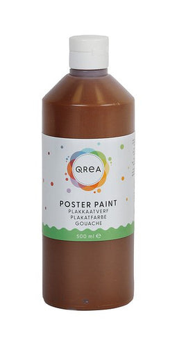 Qrea - Plakkaatverf donkerbruin 500ml