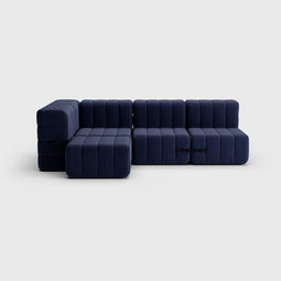 Curt-set 9 - E.g. Flexible Small Corner Sofa - Dama - 0048 (dark Blue)