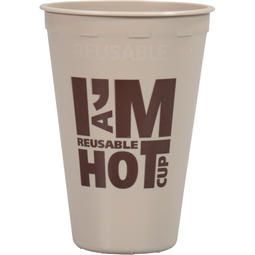 Depa® - ® | Beker | I´M a HOT cup | PP | reusable | automaatgeschikt | 180ml | 7.5oz | 96mm | taupe | 432 stuks