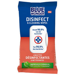 Blue Wonder - Desinfectiereinigerdoekjes blue wonder 72st | Pak a 72 vel | 6 stuks