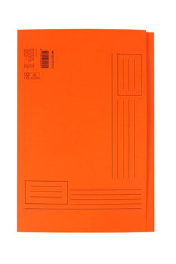 Quantore - Vouwmap Folio ongelijke zijde 230gr oranje