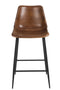 Bar Stool Leather/metal Brown