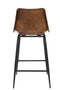 Bar Stool Leather/metal Brown