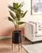 Beliani SEROTINA - Bloempot - Zwart - 32 x 32 x 58 cm - Metaal