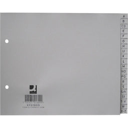 Q-CONNECT - Q-CONNECT tabbladen set A-Z 1/2 uit pp grijs