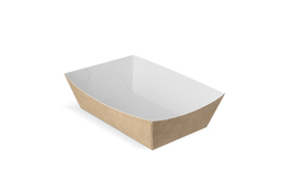 Klika - Frietbakjes A9 kraft/wit BIO | 400 stuks
