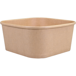 Depa® - ® Bak | Kraftpapier + PP | 1250ml | saladebak | 170x170x75mm | crème | 150 stuks